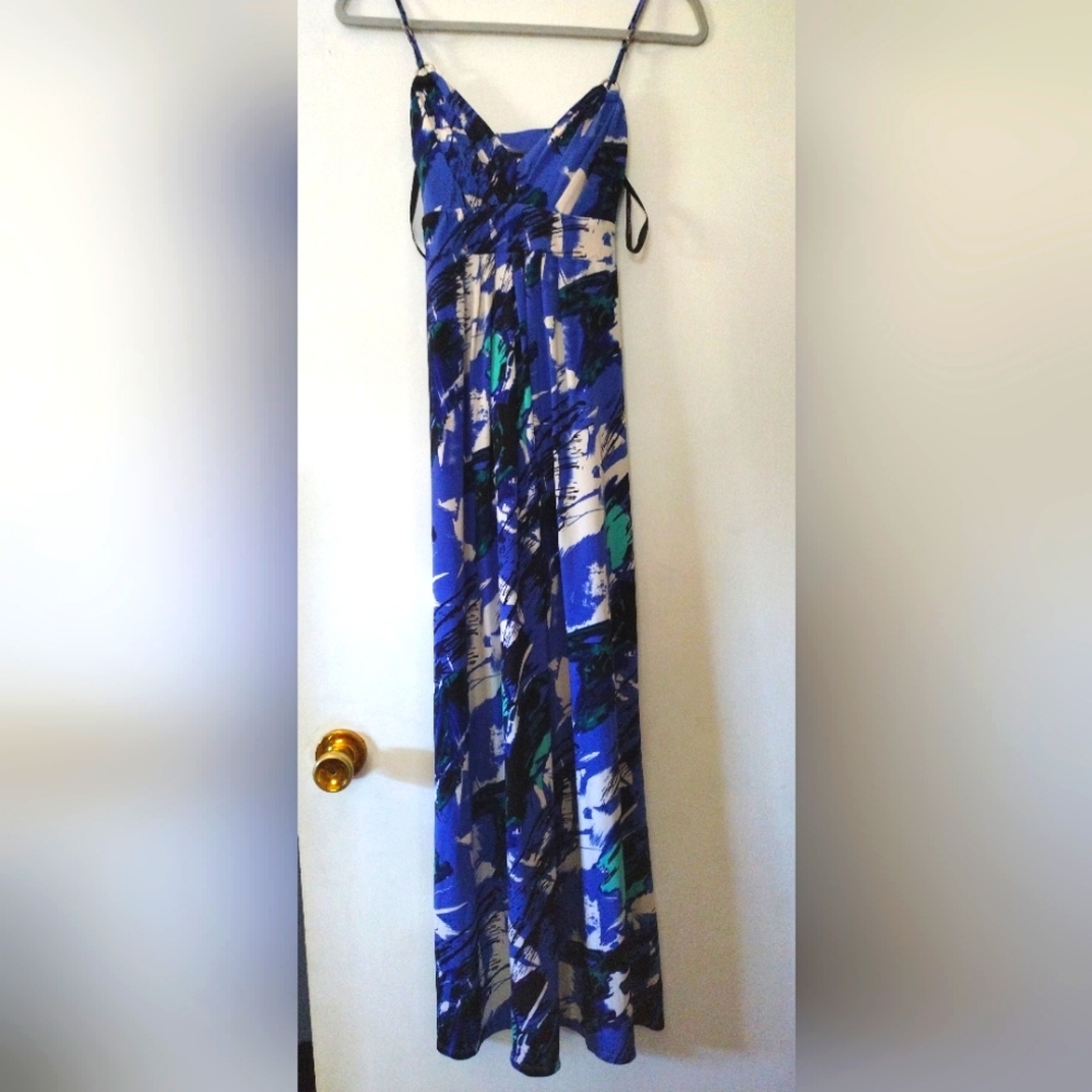 Bisou long multicolored blue size 6 dress